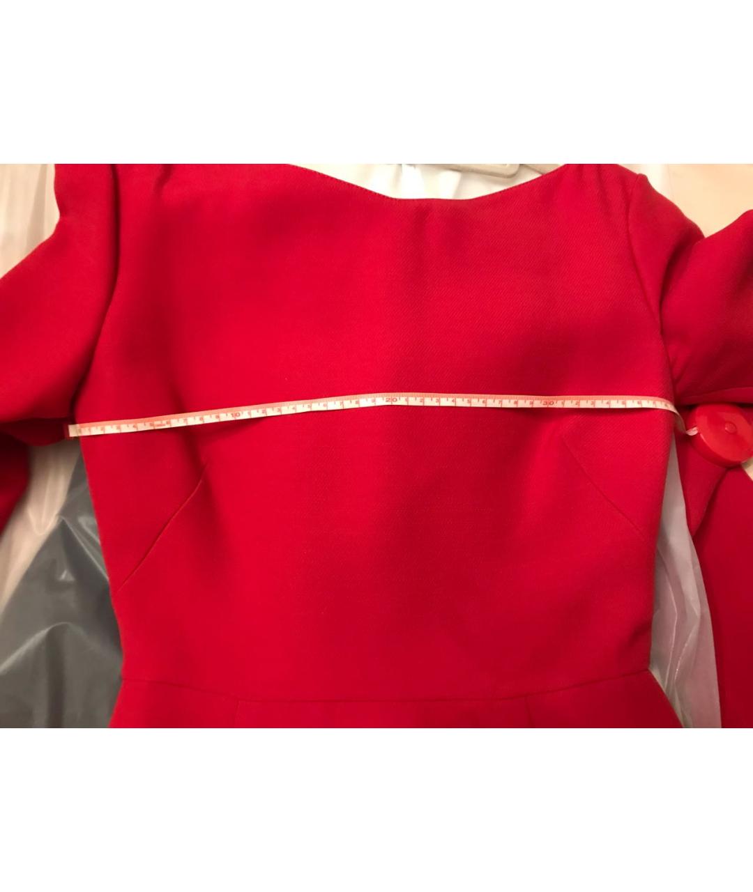 VALENTINO Красное шерстяное коктейльное платье, фото 5