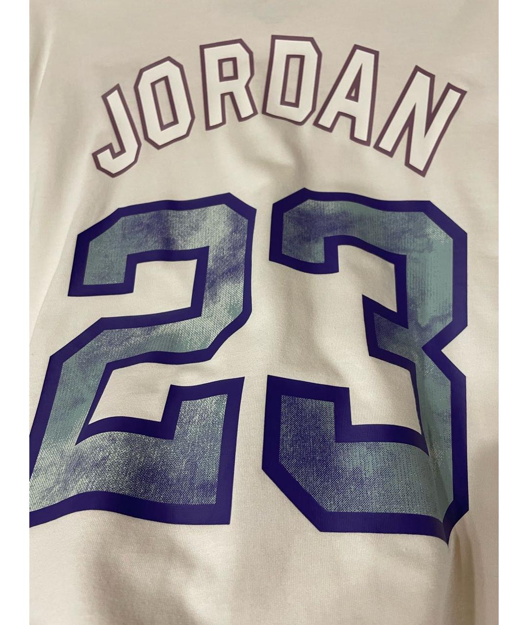 JORDAN Белая хлопковая футболка, фото 4