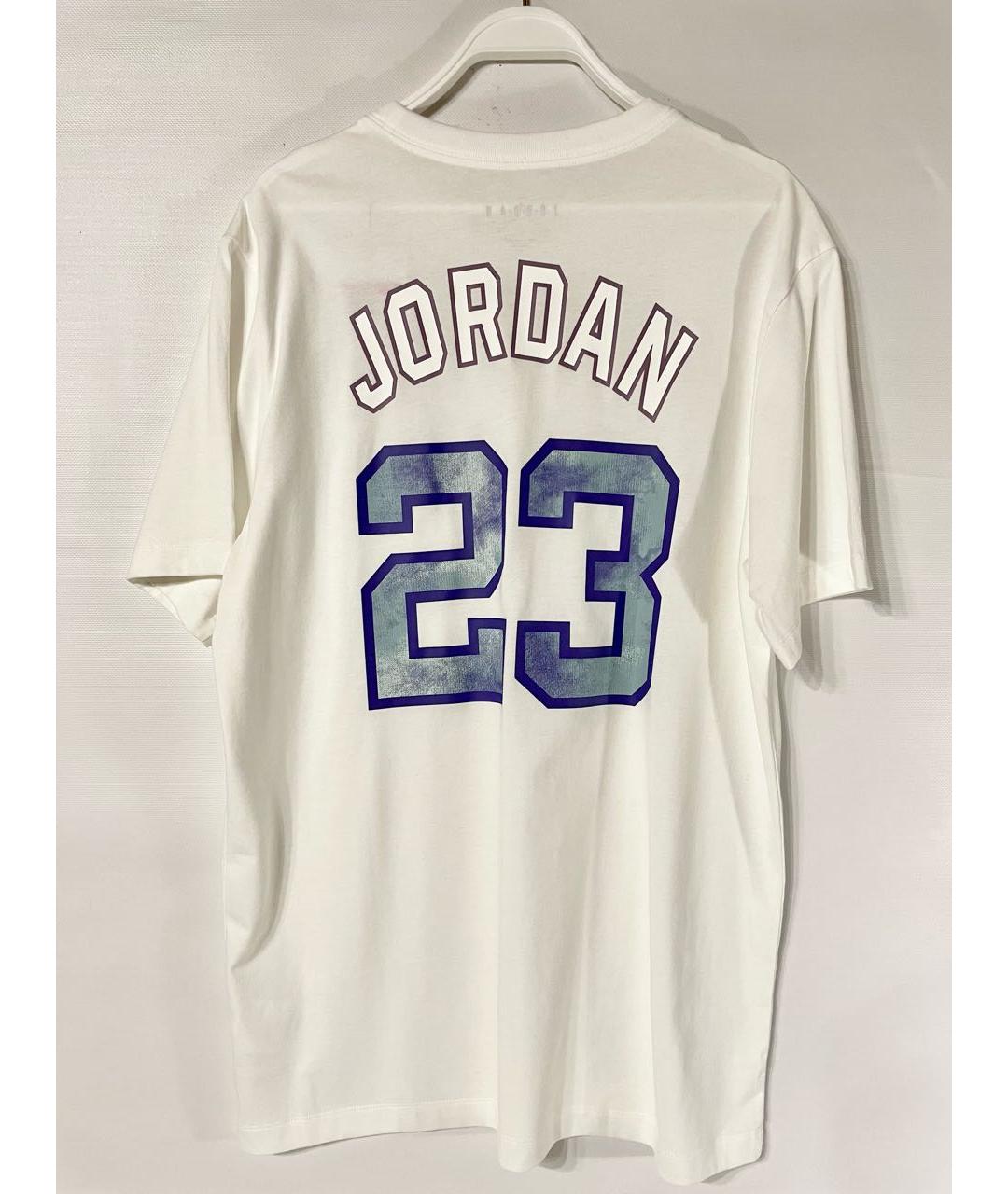 JORDAN Белая хлопковая футболка, фото 2