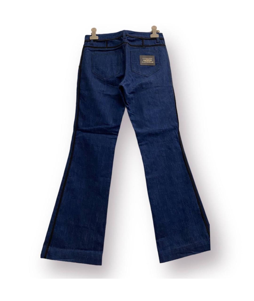 LOUIS VUITTON PRE-OWNED Темно-синие хлопковые джинсы клеш, фото 2
