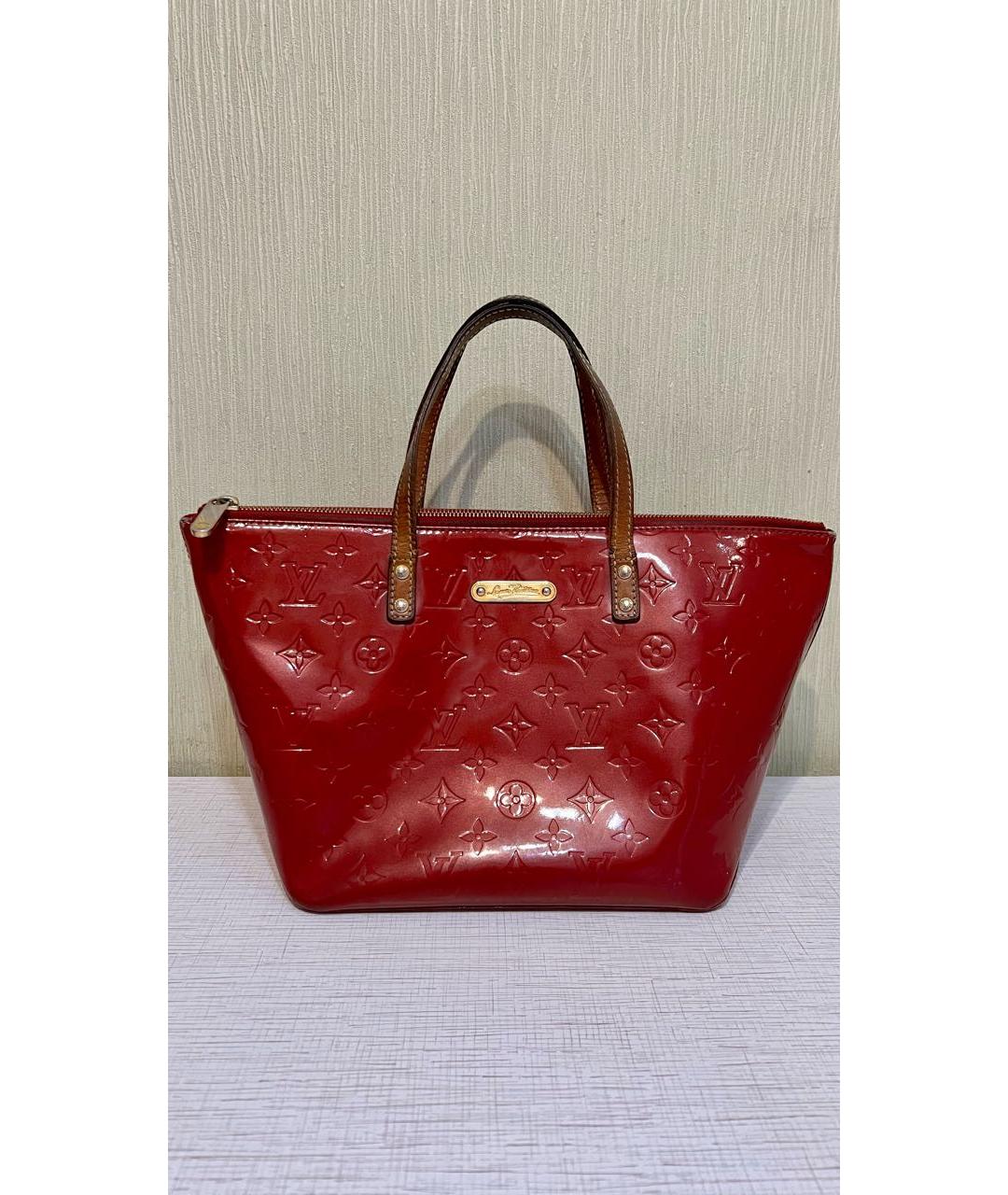 LOUIS VUITTON Красная сумка с короткими ручками из лакированной кожи, фото 9