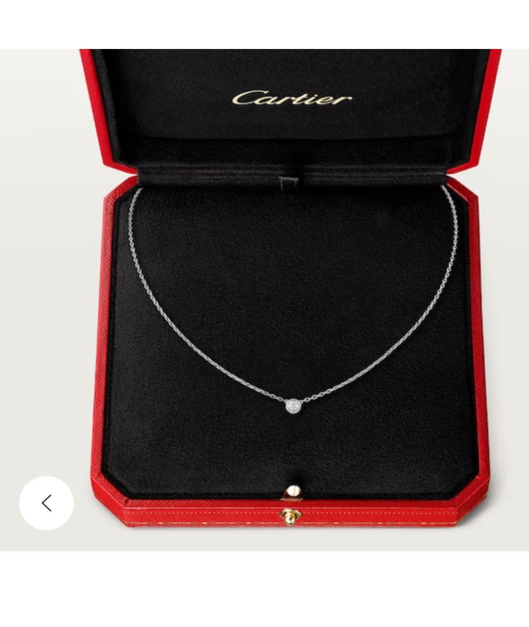 CARTIER Серебряная цепочка из белого золота, фото 4