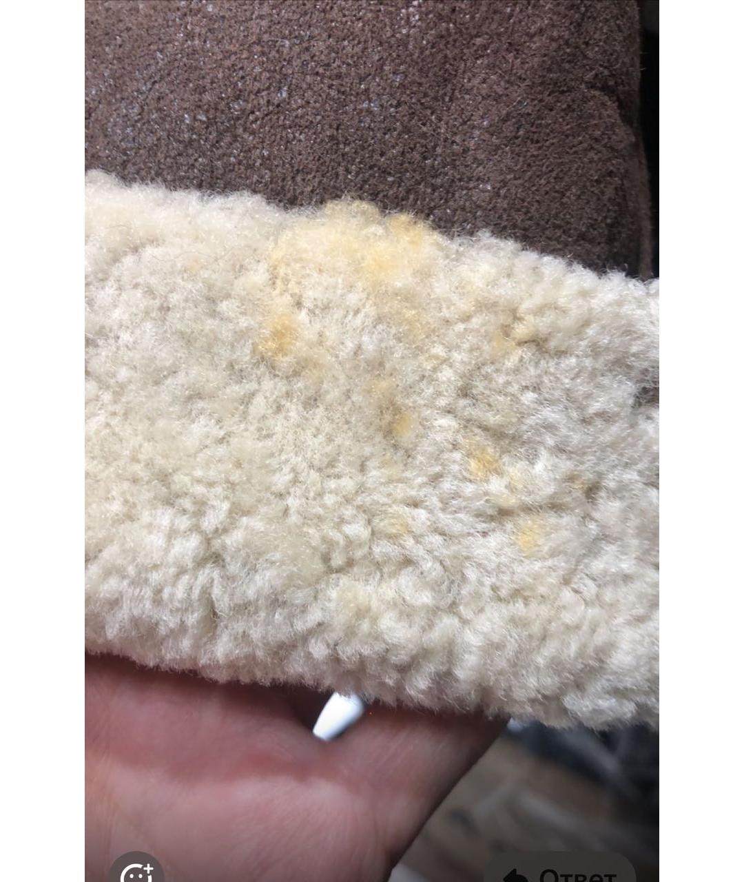 CALVIN KLEIN Коричневая замшевая дубленка, фото 5