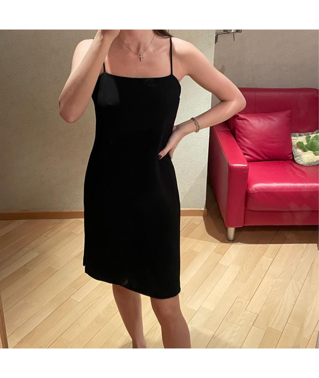 VALENTINO Черное ацетатное коктейльное платье, фото 7