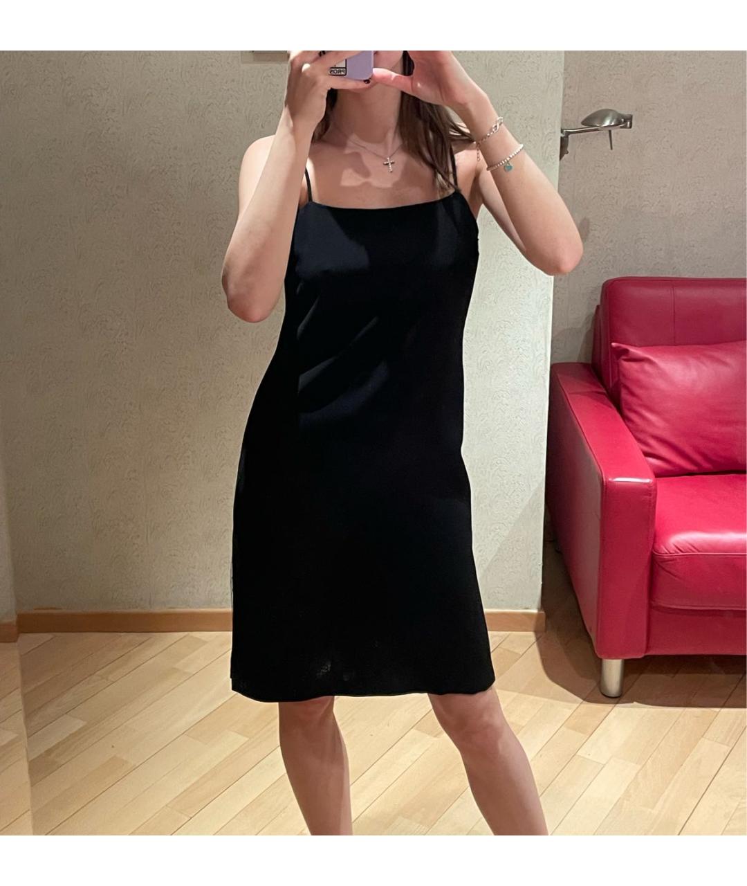 VALENTINO Черное ацетатное коктейльное платье, фото 8