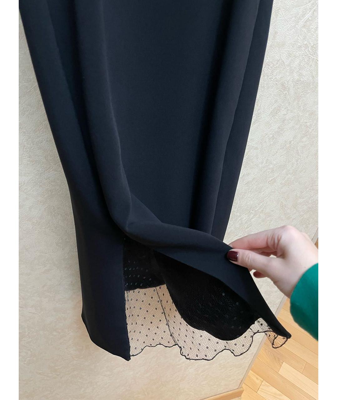 VALENTINO Черное ацетатное коктейльное платье, фото 3