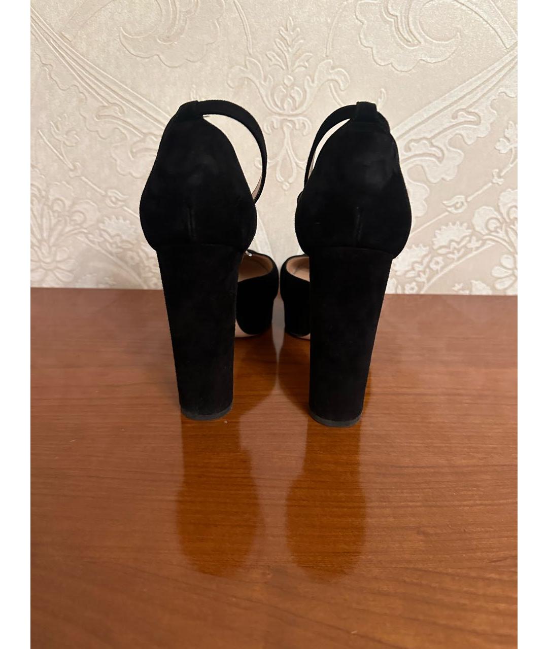 GIANVITO ROSSI Черные замшевые туфли, фото 3