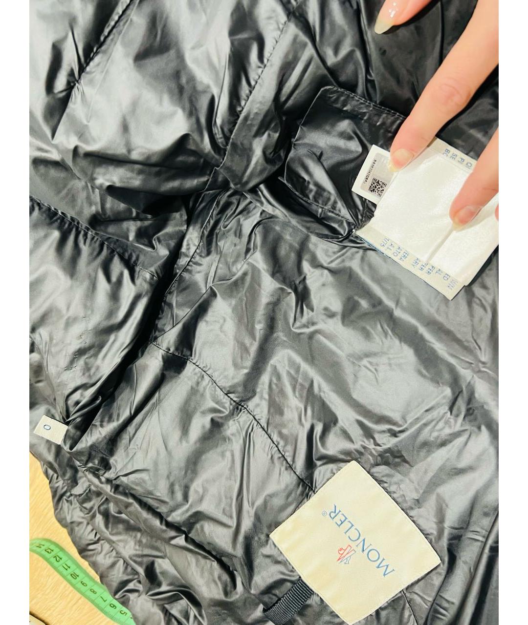 MONCLER Темно-синий пуховик, фото 3