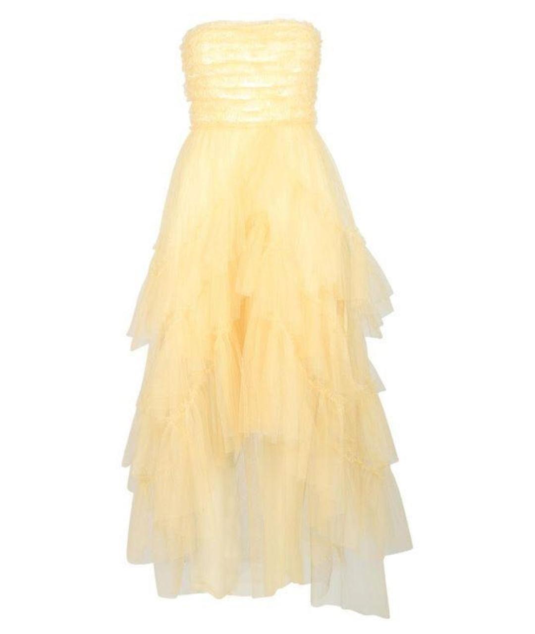 PHILOSOPHY DI LORENZO SERAFINI Желтое коктейльное платье, фото 1