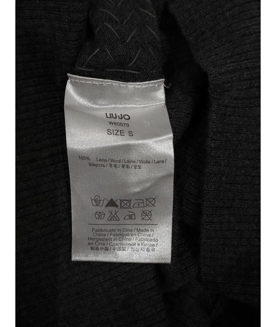LIU JO Антрацитовый шерстяной джемпер / свитер, фото 5