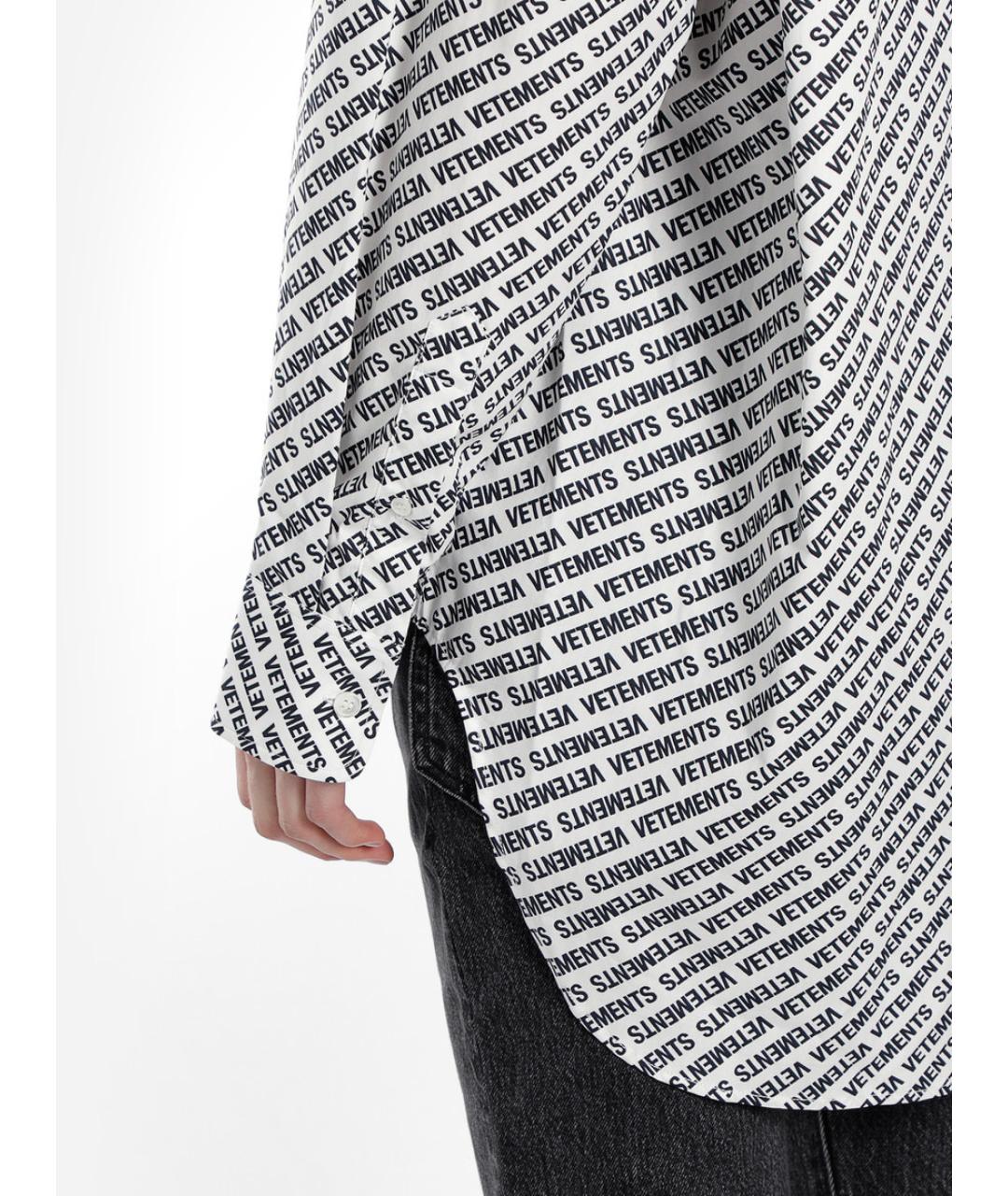 VETEMENTS Белая хлопковая кэжуал рубашка, фото 9