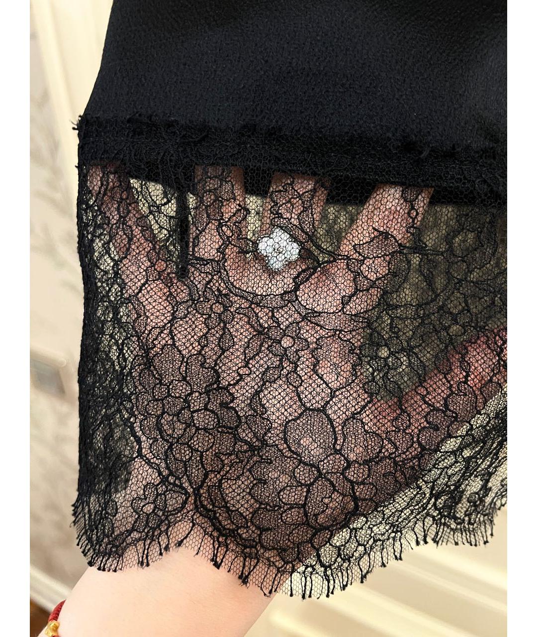 VALENTINO Черная вискозная юбка миди, фото 3