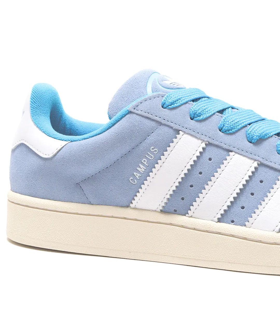 ADIDAS Голубые замшевые кроссовки, фото 2
