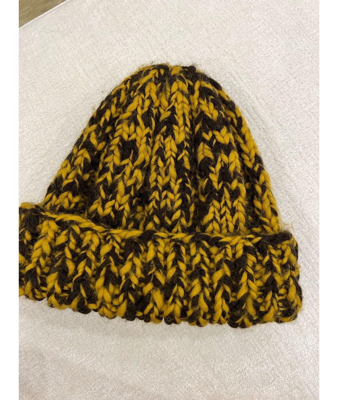 ETRO Желтая шерстяная шапка, фото 6