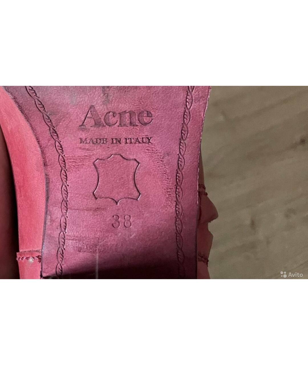 ACNE STUDIOS Розовые кожаные ботильоны, фото 3