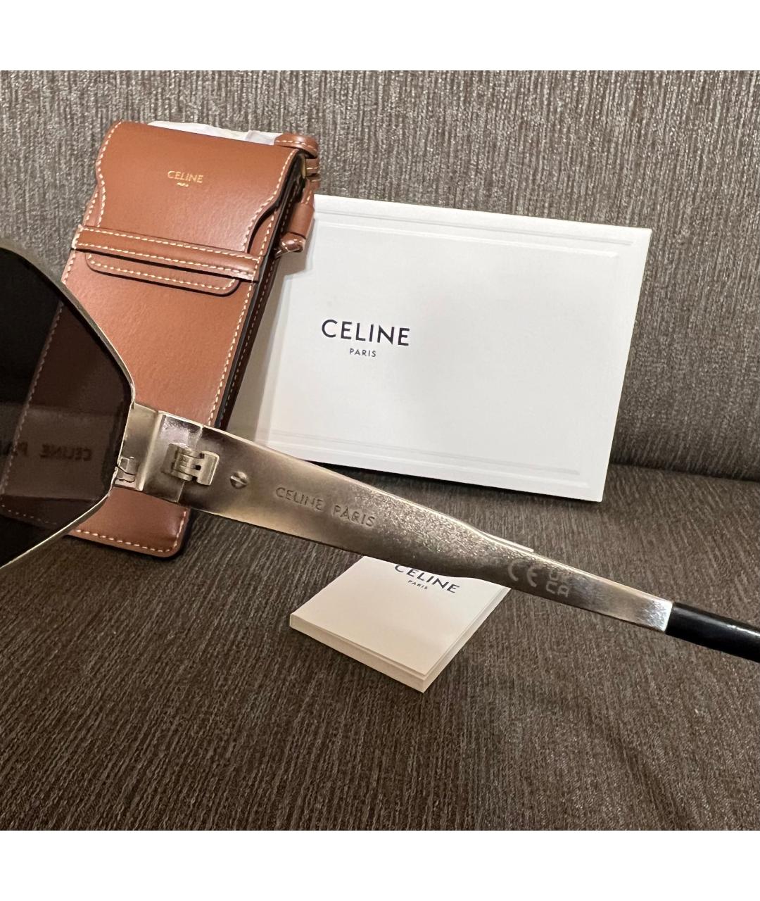 CELINE Серебряные металлические солнцезащитные очки, фото 7