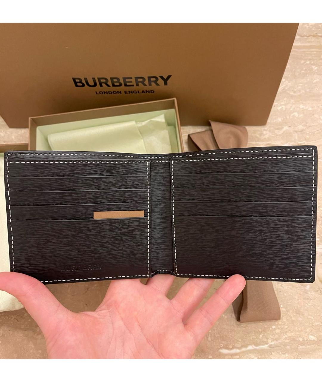 Burberry shop wallet leather