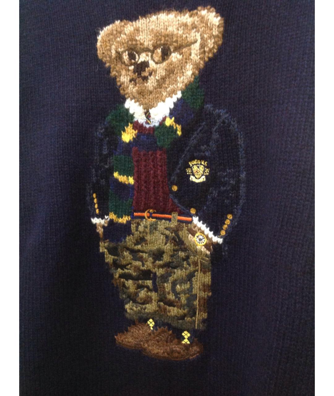 POLO RALPH LAUREN Синий шерстяной джемпер / свитер, фото 8