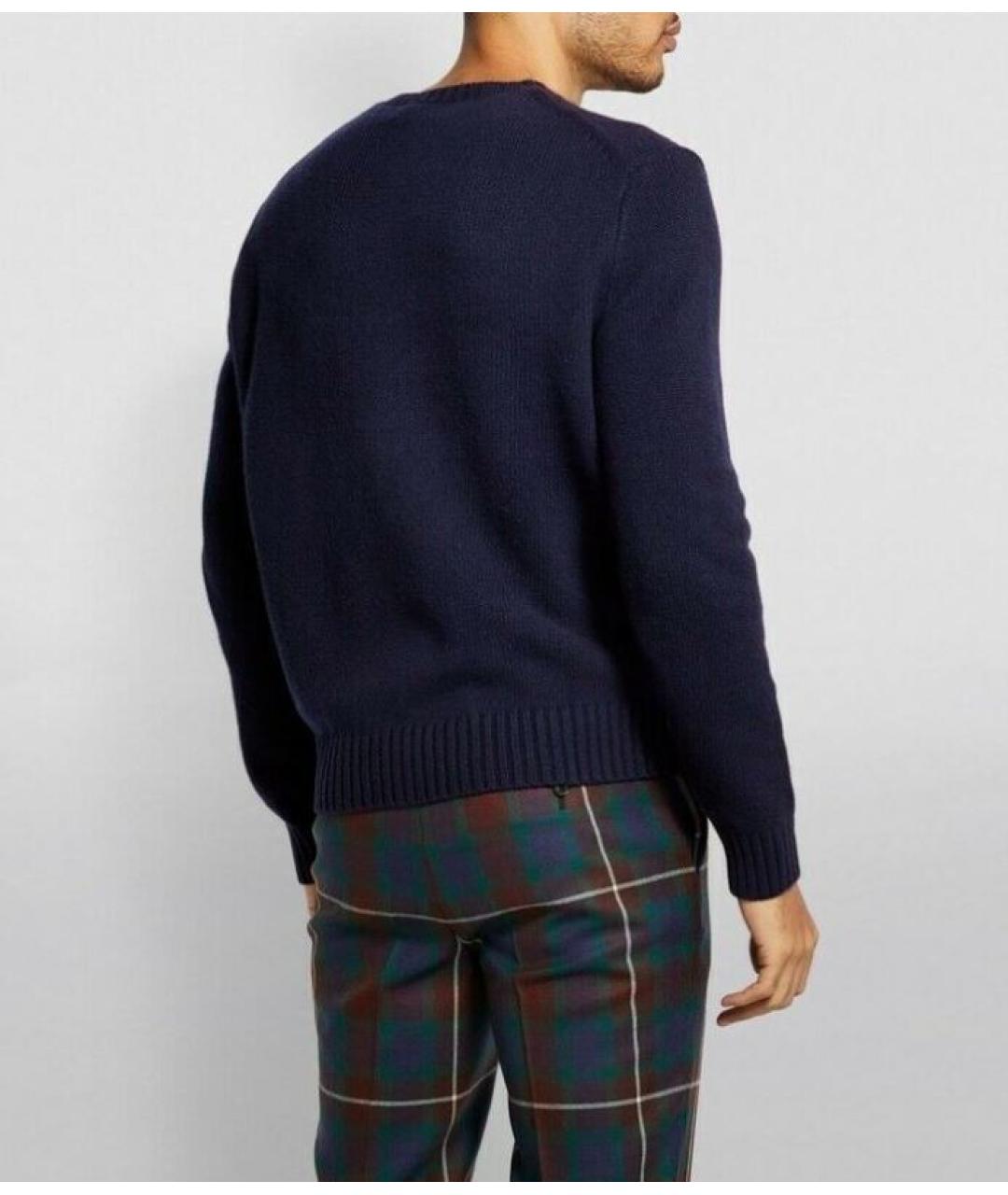 POLO RALPH LAUREN Синий шерстяной джемпер / свитер, фото 6