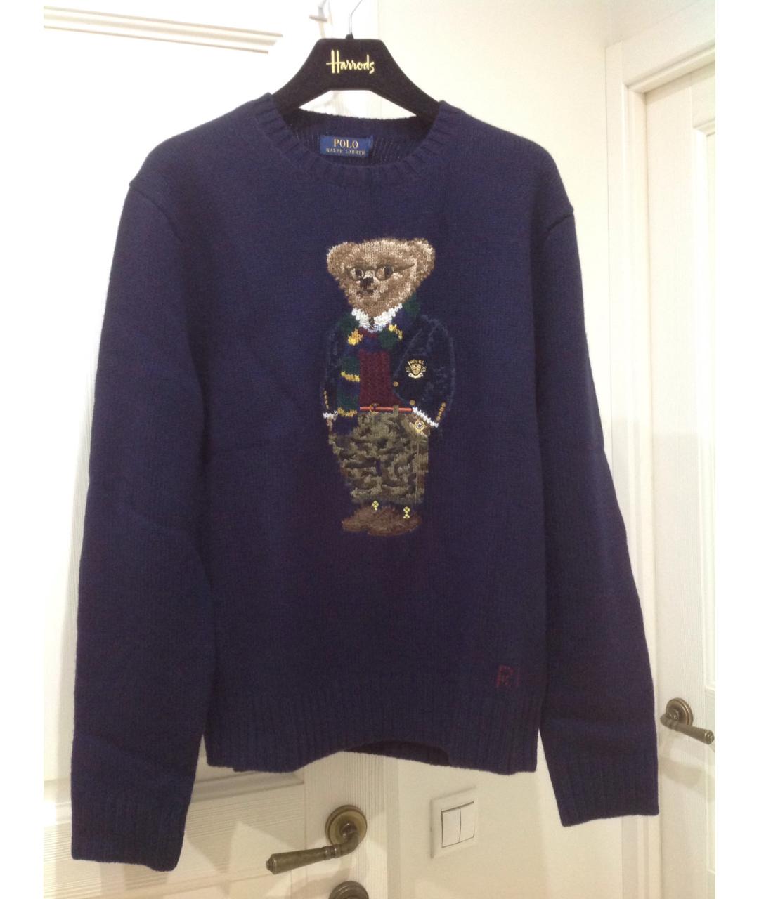 POLO RALPH LAUREN Синий шерстяной джемпер / свитер, фото 7