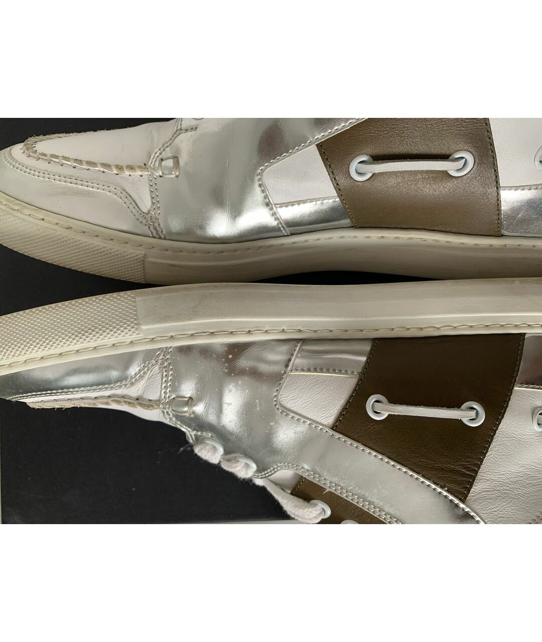 DSQUARED2 Белые кожаные высокие кроссовки / кеды, фото 6