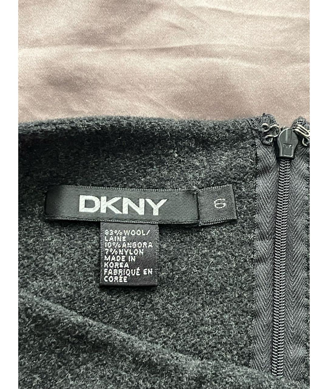DKNY Антрацитовая шерстяная майка, фото 4