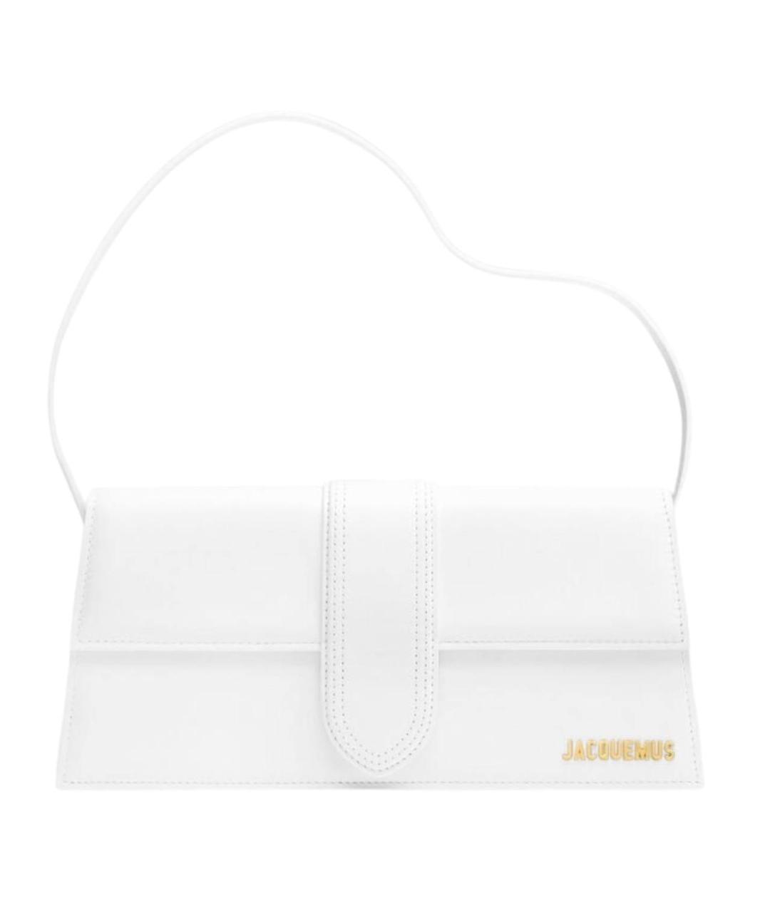 JACQUEMUS Белая кожаная сумка тоут, фото 1
