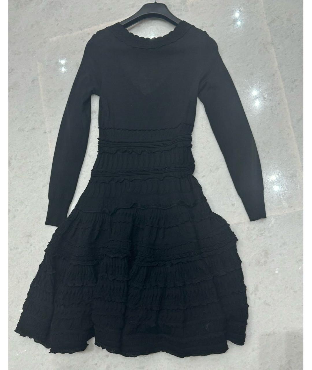 ALAIA Черное шерстяное повседневное платье, фото 2