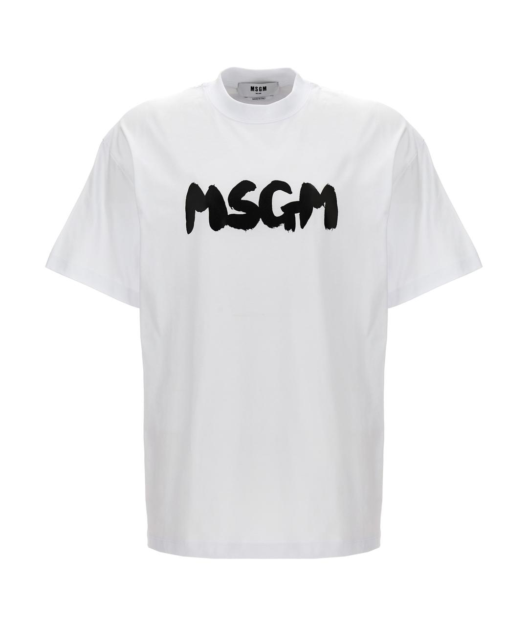 MSGM Белая хлопковая футболка, фото 1