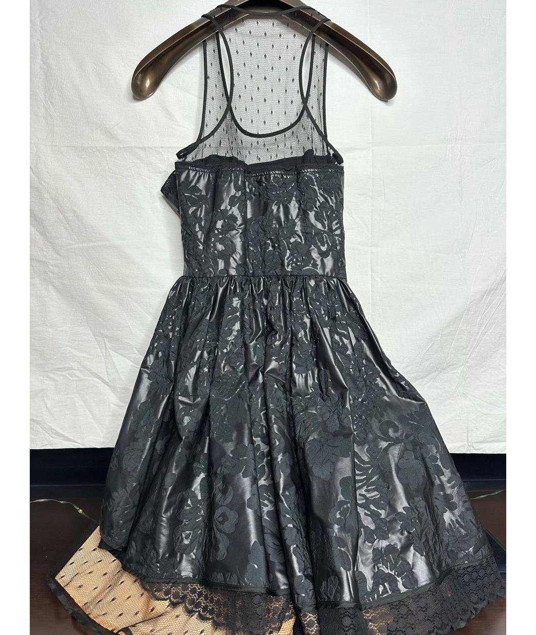 RED VALENTINO Черное велюровое вечернее платье, фото 2