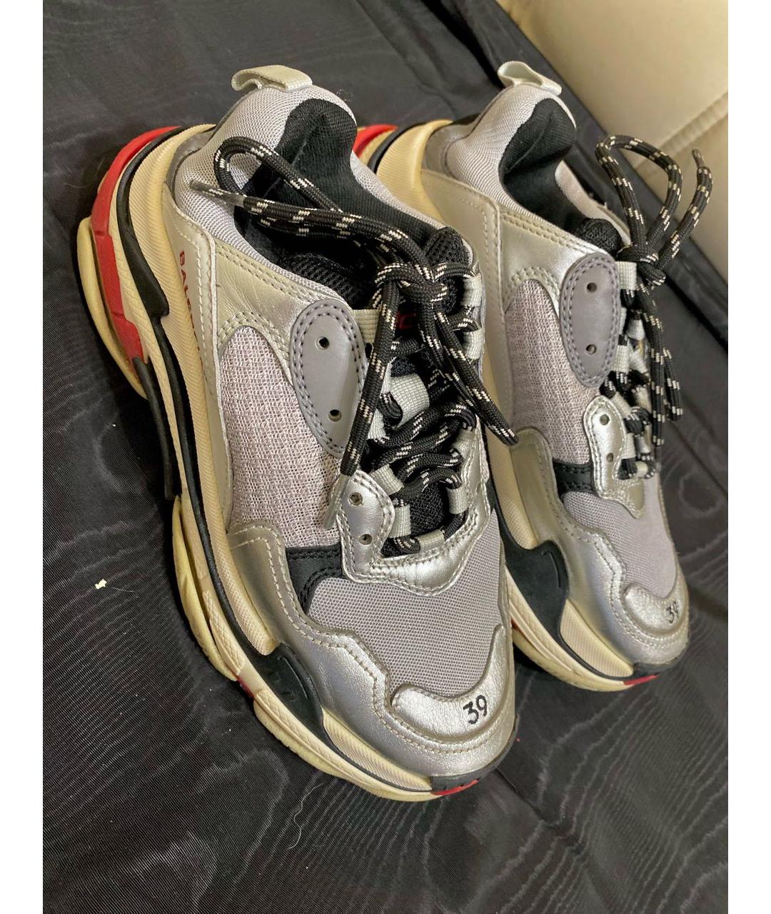 BALENCIAGA Мульти кожаные кроссовки, фото 4