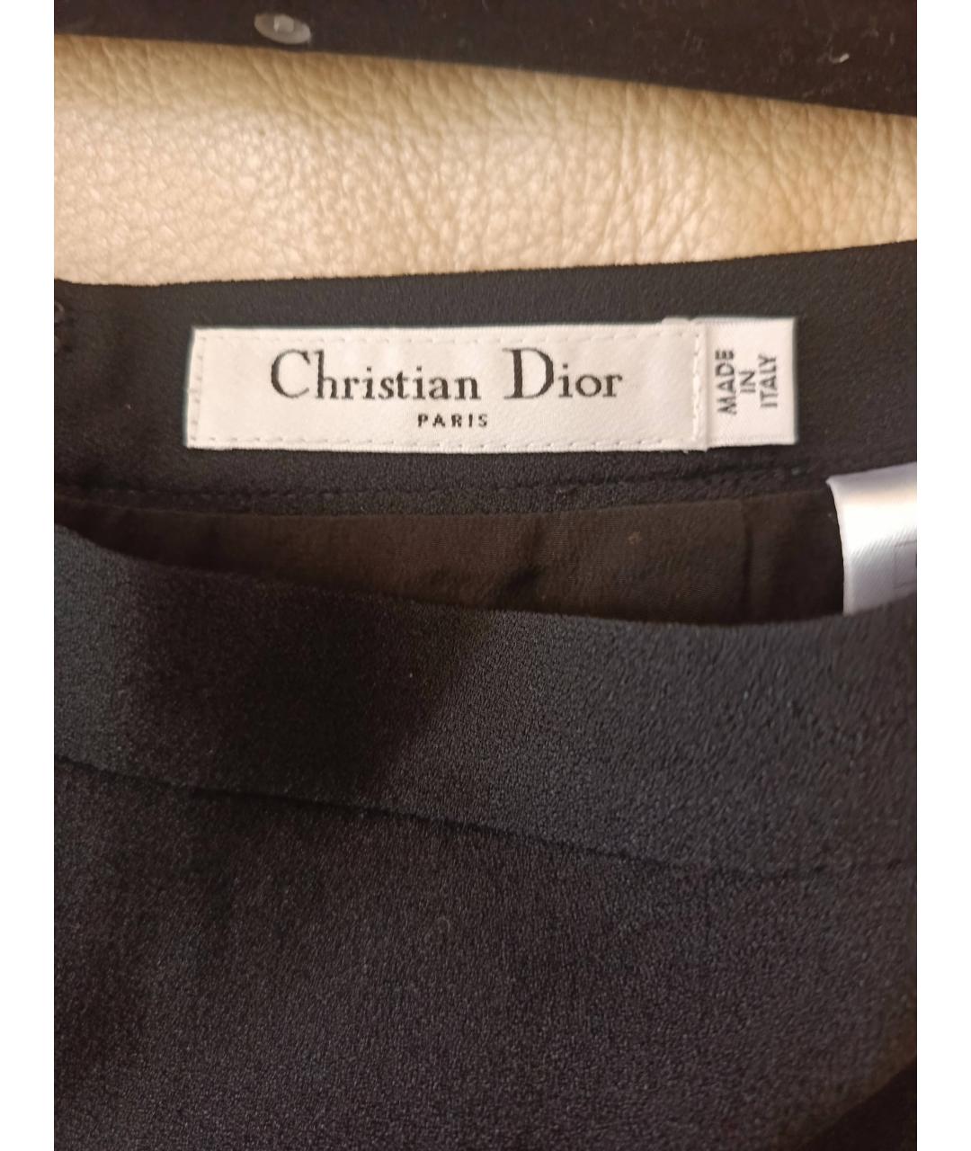 CHRISTIAN DIOR Черная ацетатная юбка миди, фото 3