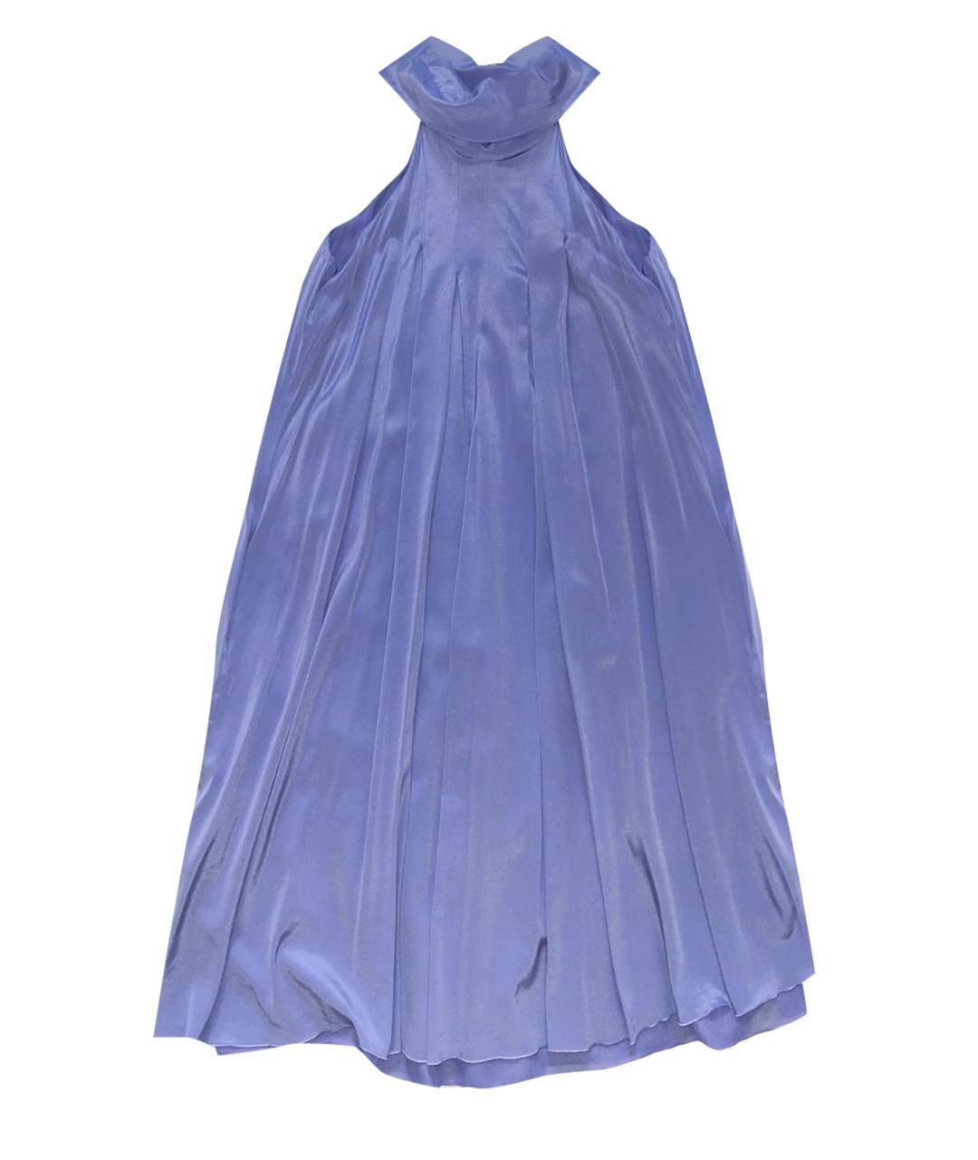 EMPORIO ARMANI Голубое хлопковое повседневное платье, фото 5