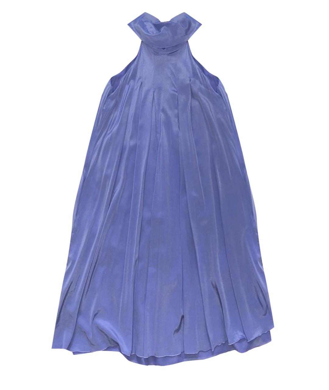 EMPORIO ARMANI Голубое хлопковое повседневное платье, фото 1