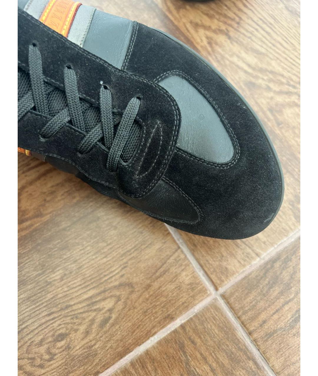 LOUIS VUITTON PRE-OWNED Черные замшевые низкие кроссовки / кеды, фото 6