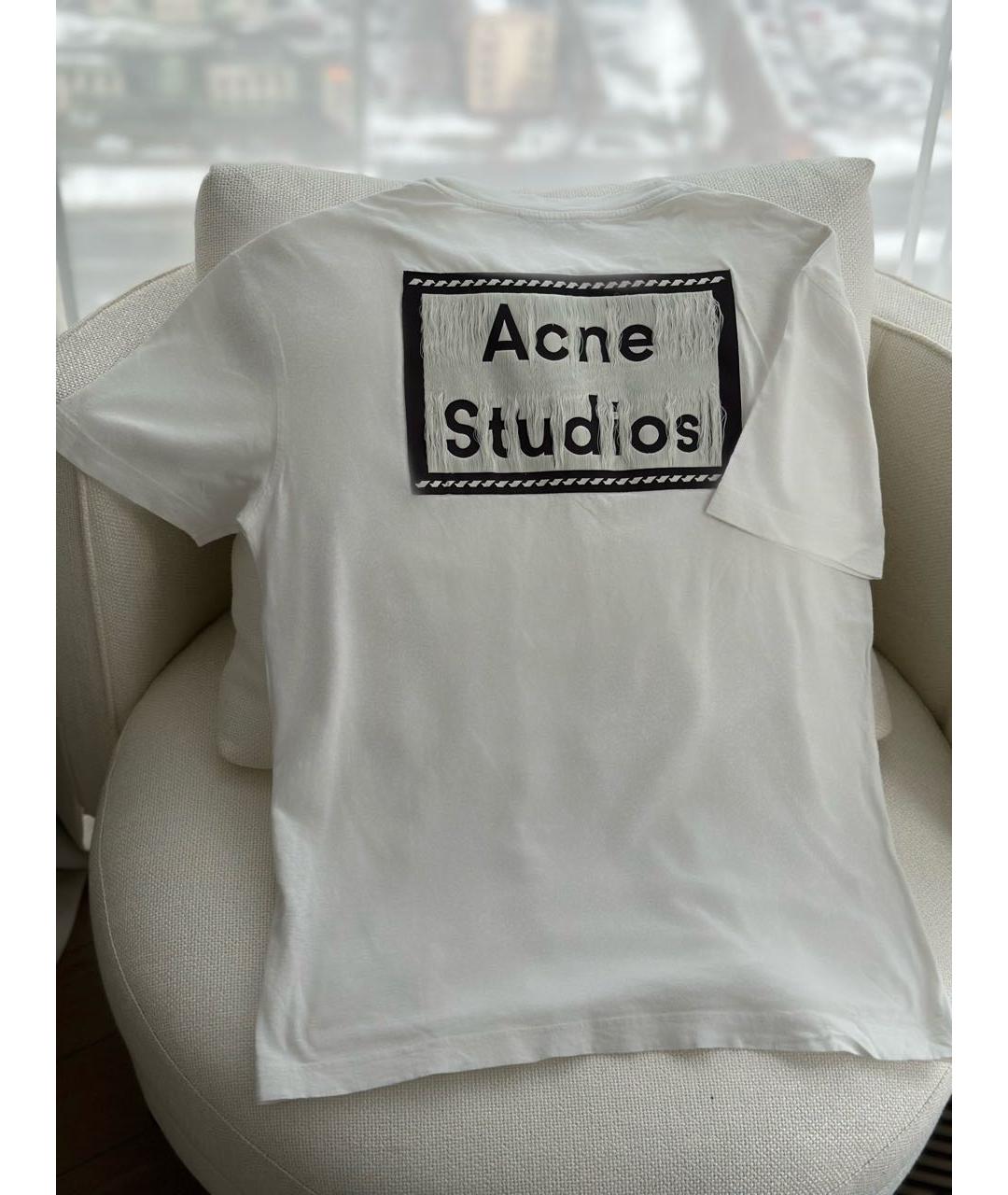 ACNE STUDIOS Белая хлопковая футболка, фото 3