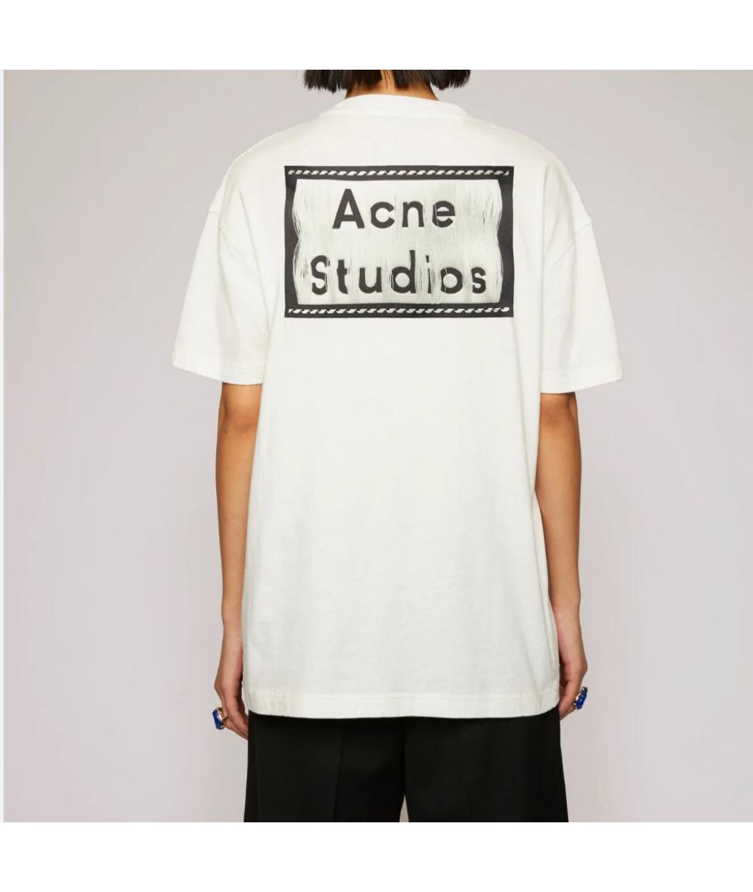 ACNE STUDIOS Белая хлопковая футболка, фото 2