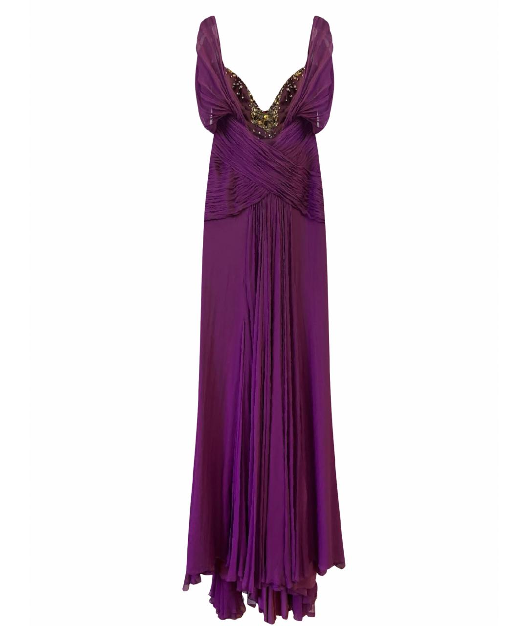 ZUHAIR MURAD Фиолетовое шелковое вечернее платье, фото 1