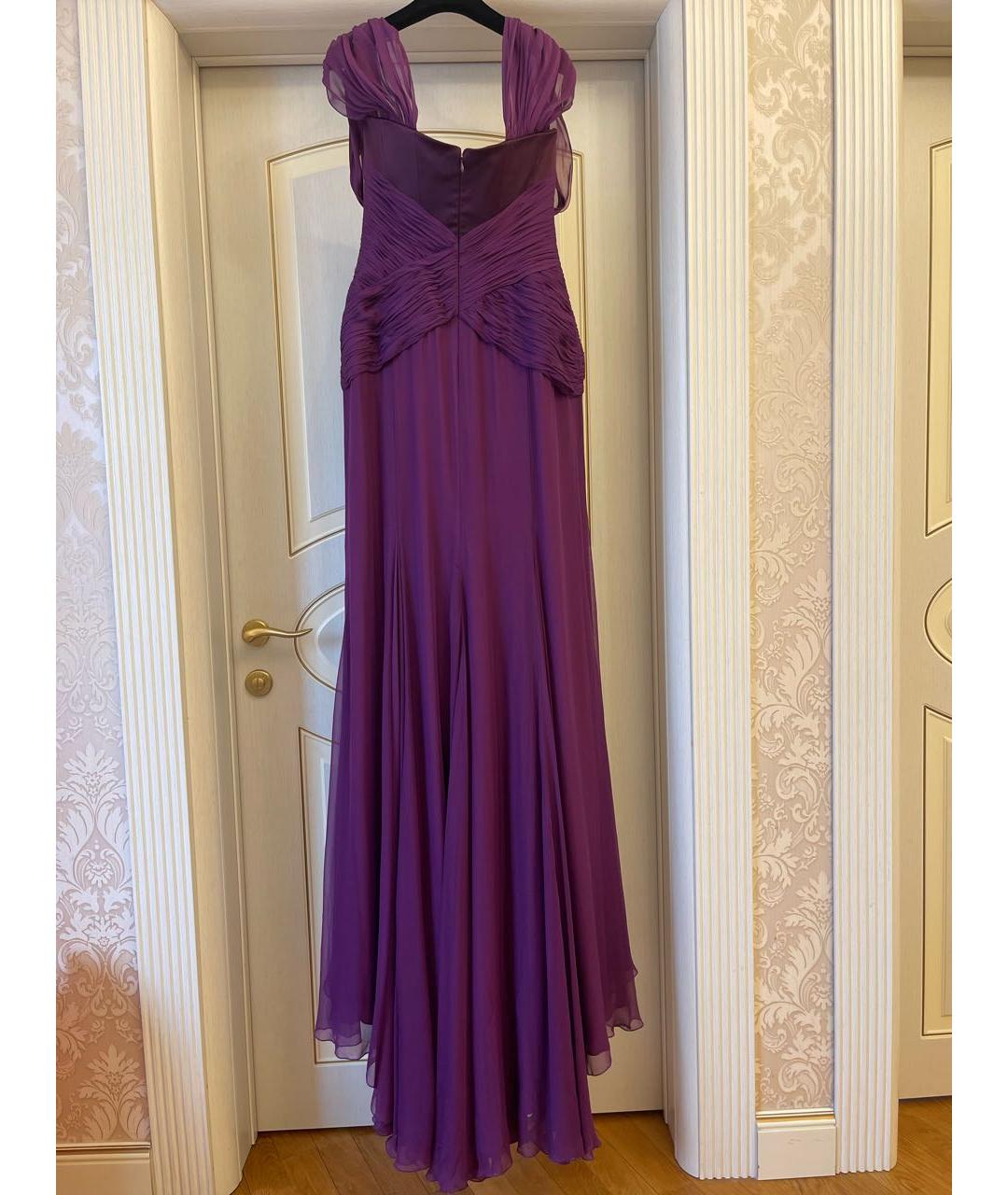ZUHAIR MURAD Фиолетовое шелковое вечернее платье, фото 2