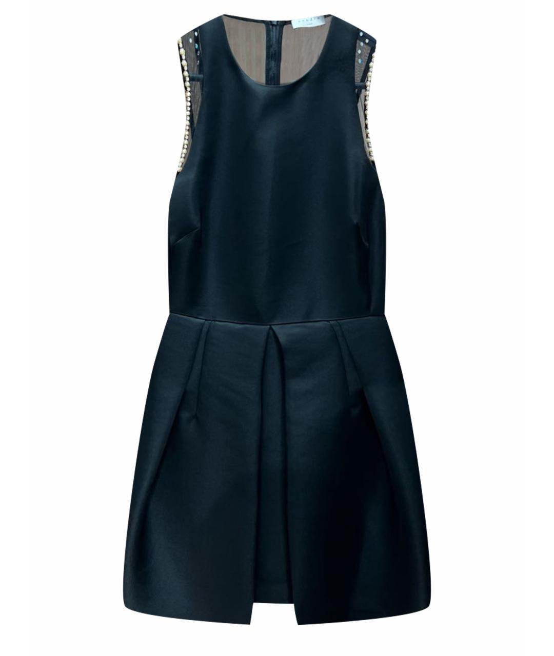 SANDRO Черное полиэстеровое вечернее платье, фото 1