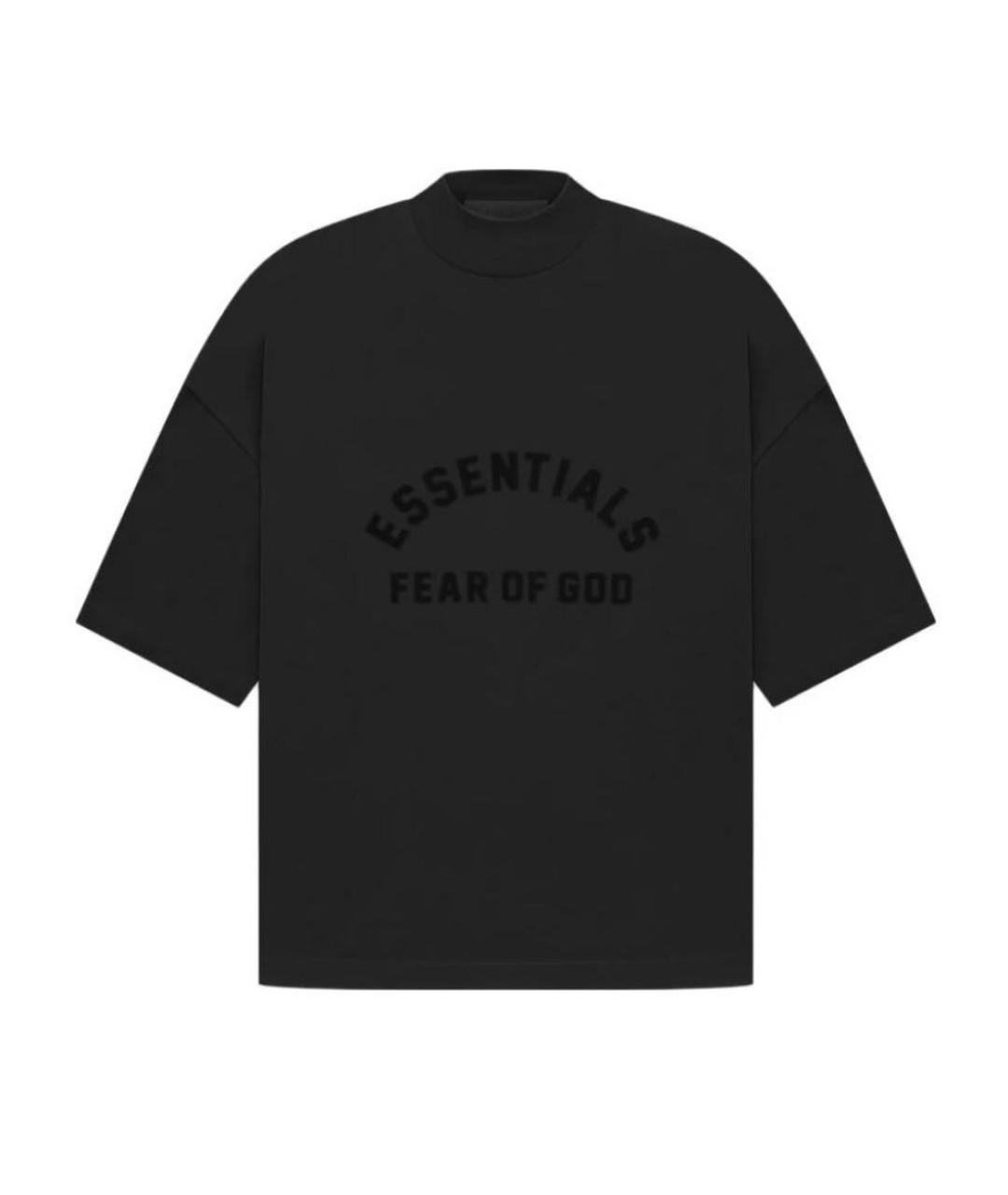 FEAR OF GOD ESSENTIALS Черная хлопковая футболка, фото 1
