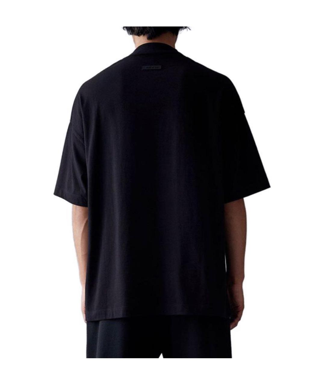 FEAR OF GOD ESSENTIALS Черная хлопковая футболка, фото 4