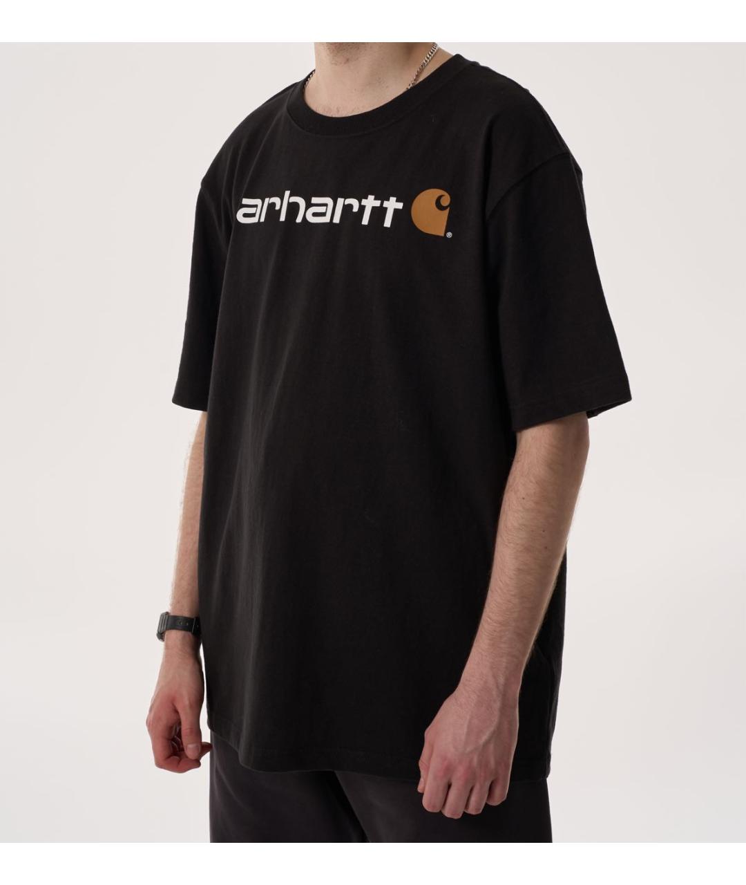 CARHARTT Черная хлопковая футболка, фото 3