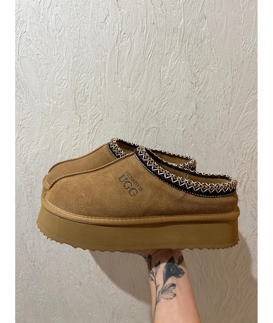 UGG Коричневые замшевые полусапоги, фото 8