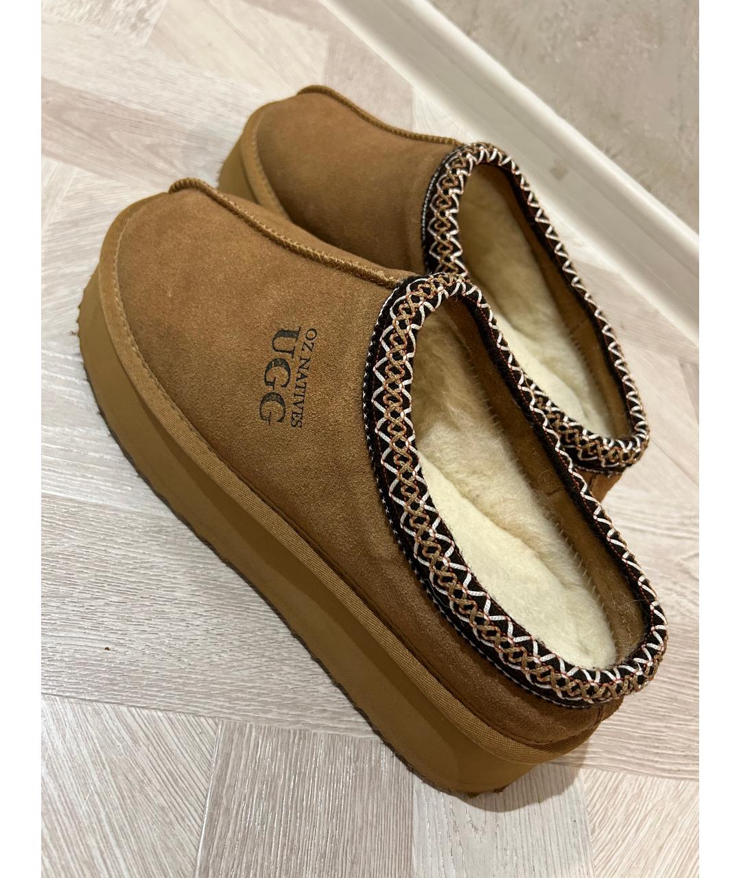 UGG Коричневые замшевые полусапоги, фото 3