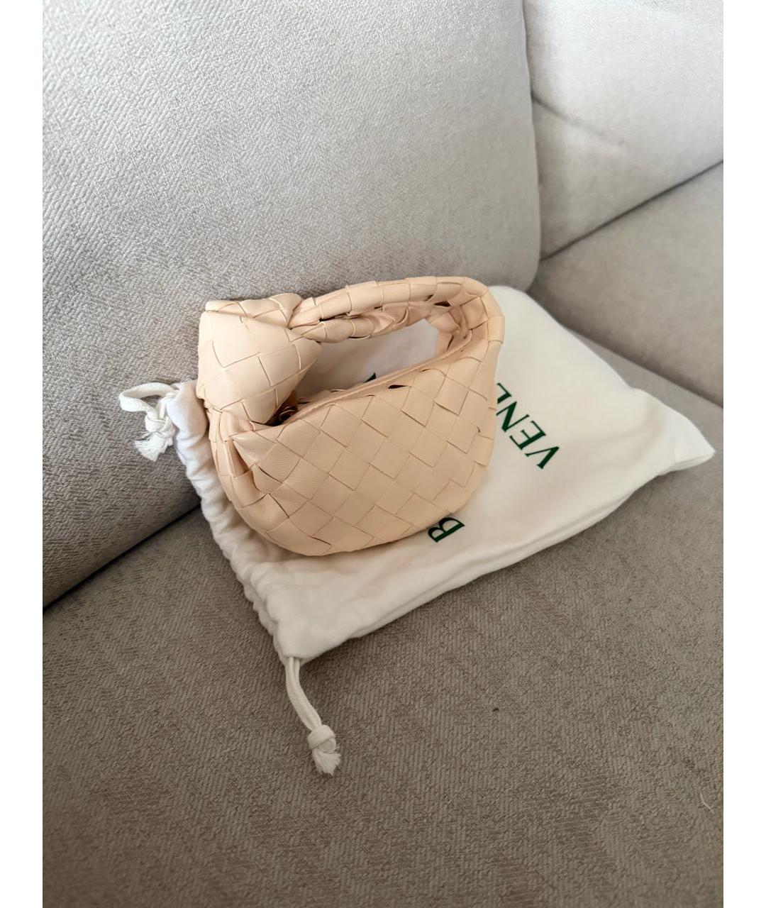 BOTTEGA VENETA Розовая кожаная сумка с короткими ручками, фото 6