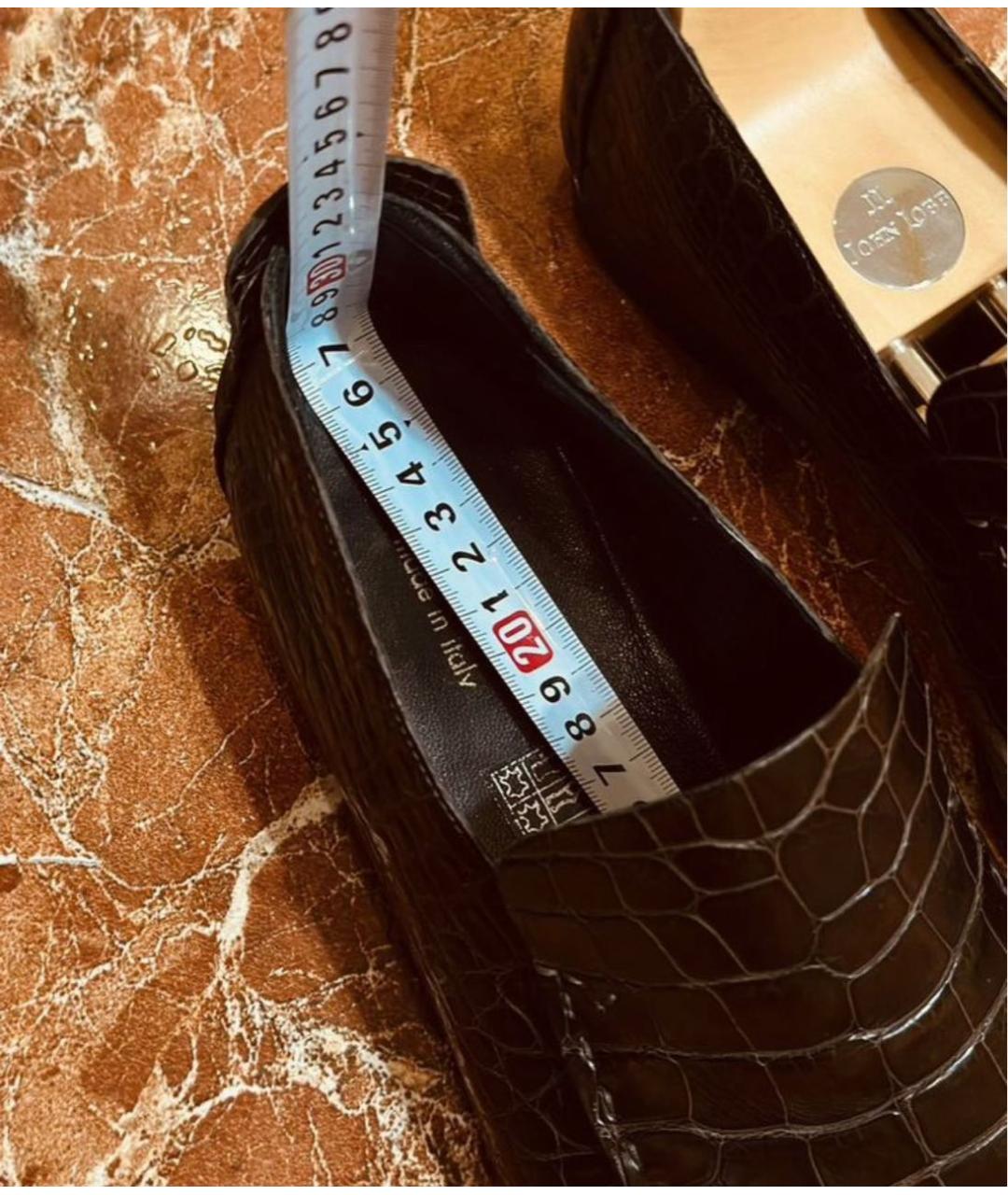 GUCCI Коричневые лоферы из экзотической кожи, фото 7