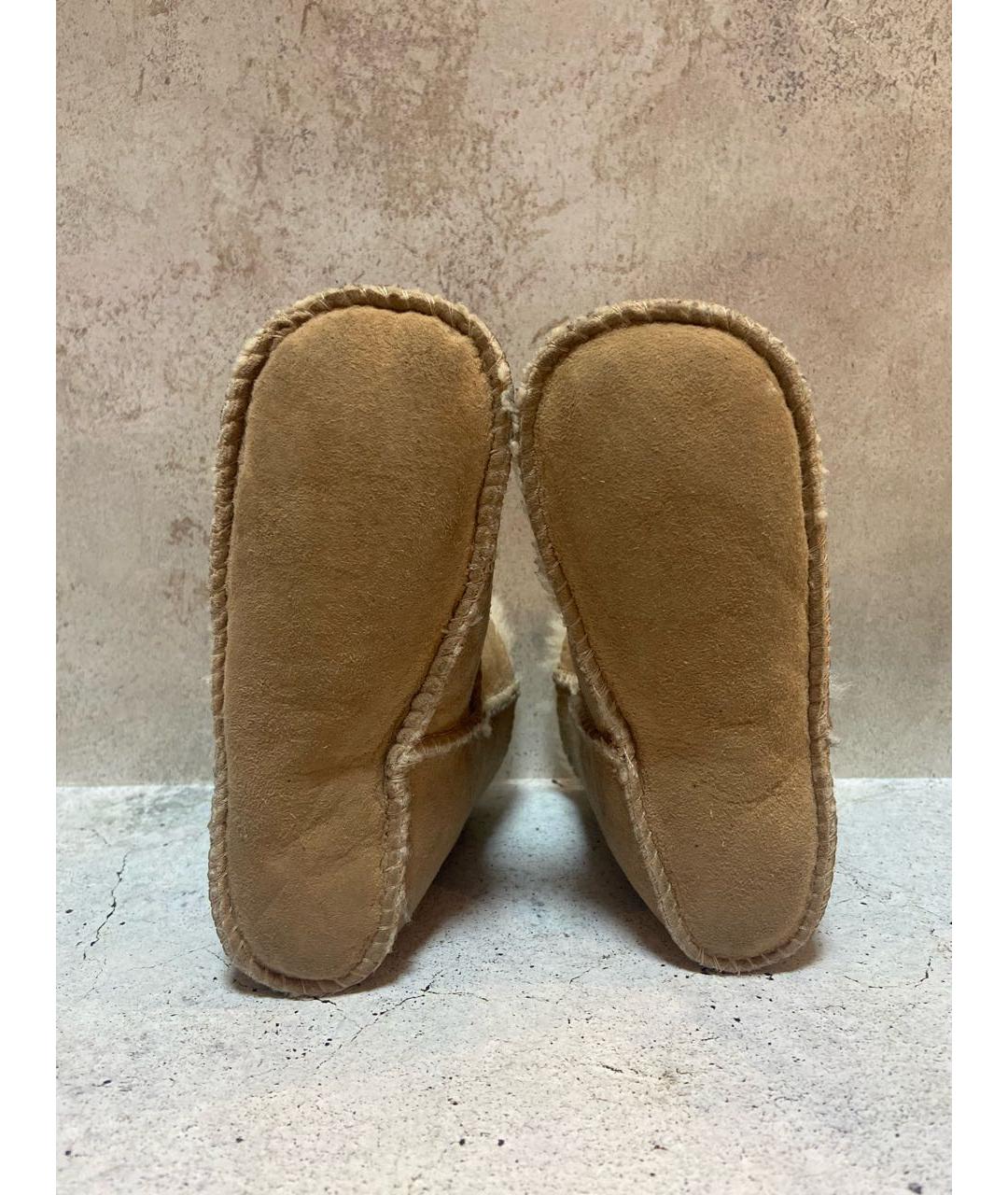 UGG AUSTRALIA KIDS Бежевые замшевые пинетки, фото 6