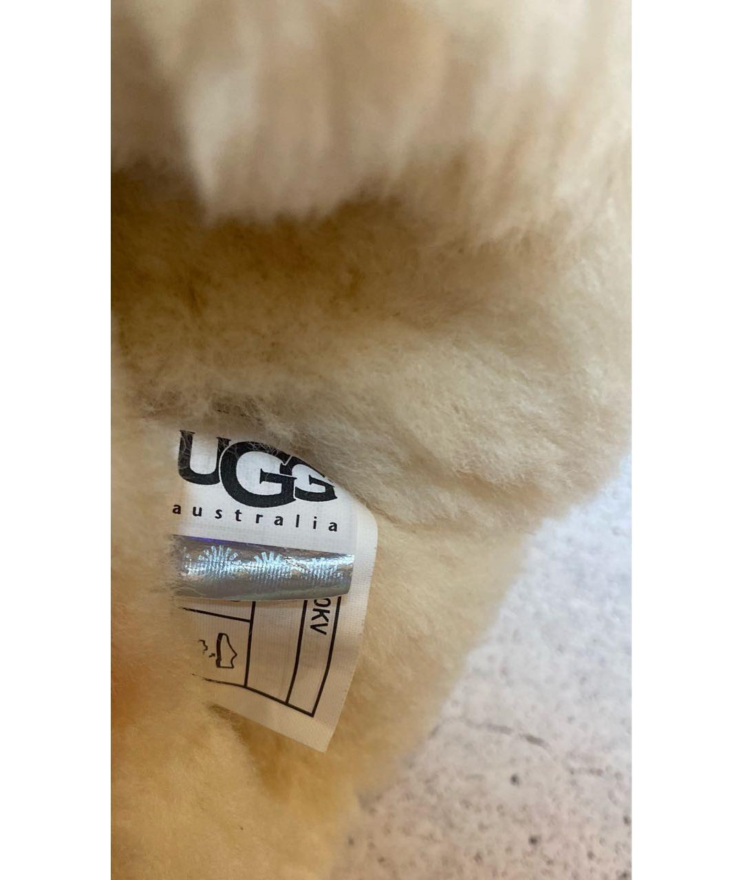 UGG AUSTRALIA KIDS Бежевые замшевые пинетки, фото 7