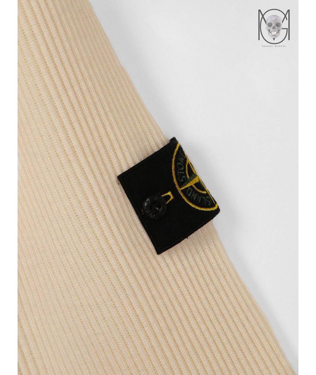 STONE ISLAND Белый шерстяной джемпер / свитер, фото 4